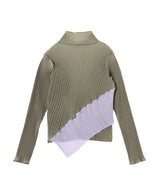 Spiral Wave Long Sleeve Top High Neck Type-kotohayokozawa-Forget-me-nots Online Store