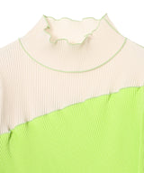 Spiral Wave Long Sleeve Dress High Neck Type-kotohayokozawa-Forget-me-nots Online Store