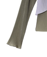 Spiral Wave Long Sleeve Top High Neck Type-kotohayokozawa-Forget-me-nots Online Store