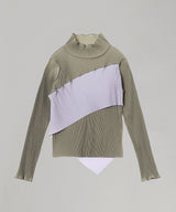 Spiral Wave Long Sleeve Top High Neck Type-kotohayokozawa-Forget-me-nots Online Store