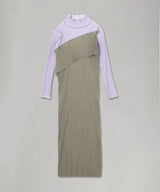 Spiral Wave Long Sleeve Dress High Neck Type-kotohayokozawa-Forget-me-nots Online Store