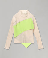 Spiral Wave Long Sleeve Top High Neck Type-kotohayokozawa-Forget-me-nots Online Store