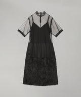 Fringe Tulle Dress-TOGA PULLA-Forget-me-nots Online Store