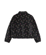 Long Point Collar Jacket - Cut Jacquard Flower