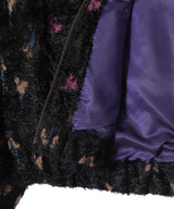Long Point Collar Jacket - Cut Jacquard Flower