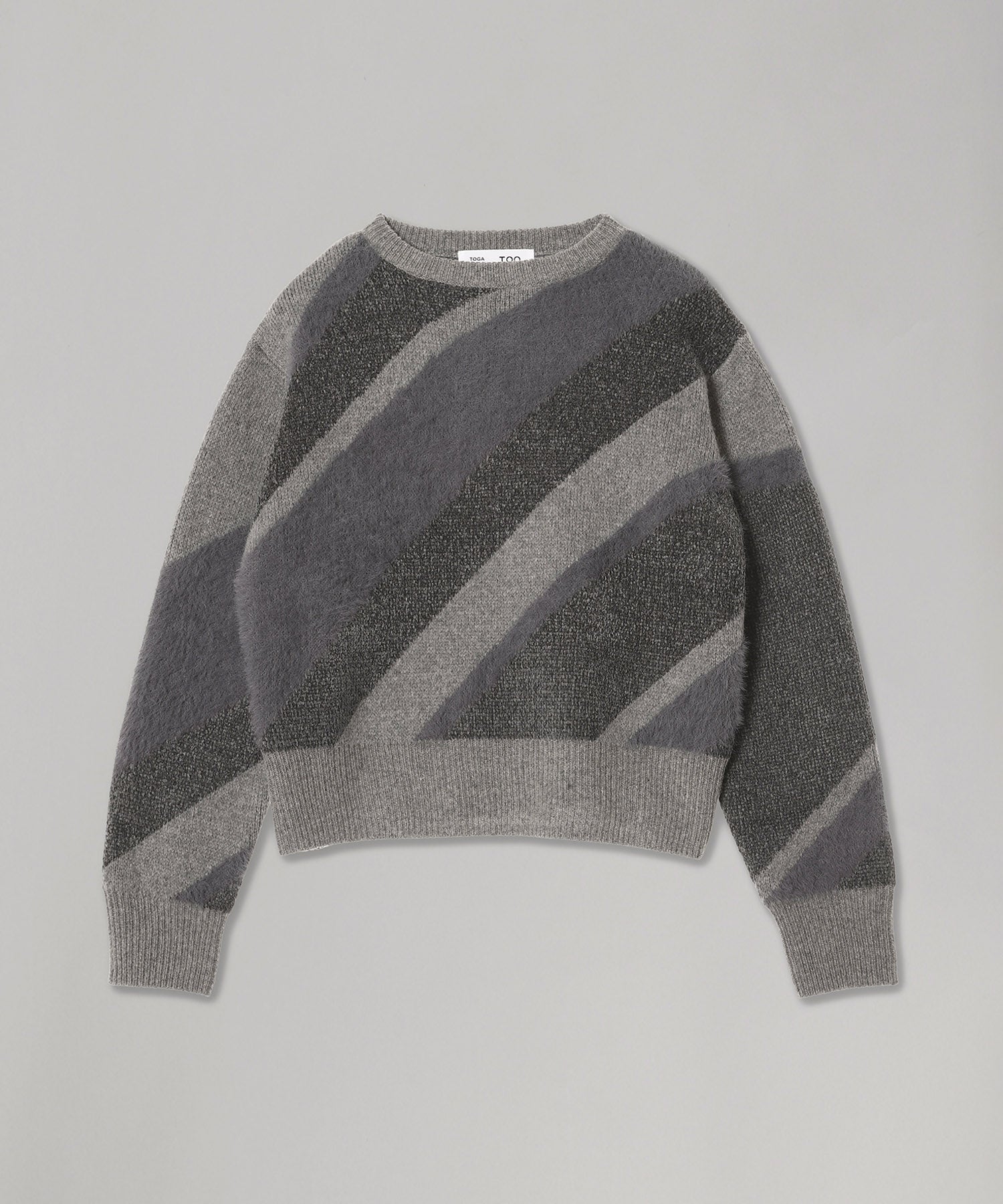 トーガプルラ(TOGA PULLA)｜Regimental Knit Pullover｜Forget-me-nots