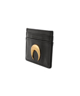 Smooth Leather Moon Charm Card