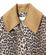 Printed Canvas Midi Jacket-GANNI-Forget-me-nots Online Store