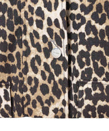 Printed Canvas Midi Jacket-GANNI-Forget-me-nots Online Store