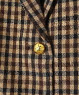 Check Wool Mix Oversized Blazer-GANNI-Forget-me-nots Online Store