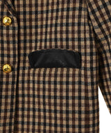 Check Wool Mix Oversized Blazer-GANNI-Forget-me-nots Online Store