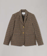 Check Wool Mix Oversized Blazer-GANNI-Forget-me-nots Online Store