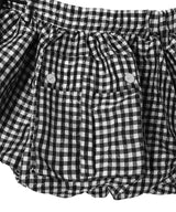 Crinkled Taffeta Check Mini Bubble Skirt-GANNI-Forget-me-nots Online Store