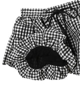 Crinkled Taffeta Check Mini Bubble Skirt-GANNI-Forget-me-nots Online Store