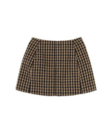 Check Wool Mix Skirt-GANNI-Forget-me-nots Online Store
