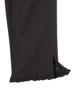 Stretch Stripe Tailoring Capri Pants-GANNI-Forget-me-nots Online Store