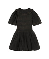 Garment Dyed Cotton Mini Smock Bubble Dress-GANNI-Forget-me-nots Online Store