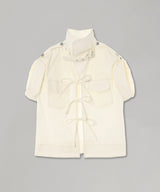 Stretch Cotton Cowl Neck Blouse-GANNI-Forget-me-nots Online Store