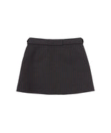 Stretch Stripe Tailoring Mini Skirt-GANNI-Forget-me-nots Online Store