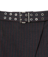 Stretch Stripe Tailoring Mini Skirt-GANNI-Forget-me-nots Online Store