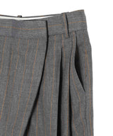Brushed Wool Stripe Mid Waist Pants-GANNI-Forget-me-nots Online Store