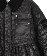 Shiny Quilt Midi Jacket W. Flare-GANNI-Forget-me-nots Online Store