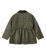 Shiny Quilt Midi Jacket W. Flare-GANNI-Forget-me-nots Online Store