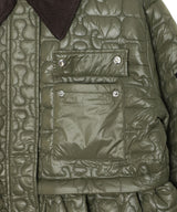 Shiny Quilt Midi Jacket W. Flare-GANNI-Forget-me-nots Online Store