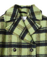 Brushed Wool Check Midi Coat-GANNI-Forget-me-nots Online Store