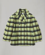 Brushed Wool Check Midi Coat-GANNI-Forget-me-nots Online Store