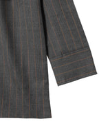 Brushed Wool Stripe Circle Collar Mini Dress-GANNI-Forget-me-nots Online Store