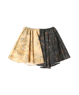 Printed Stretch Cotton Draped Mini Skirt-GANNI-Forget-me-nots Online Store