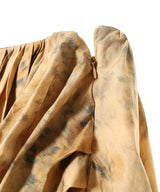 Printed Stretch Cotton Draped Mini Skirt-GANNI-Forget-me-nots Online Store