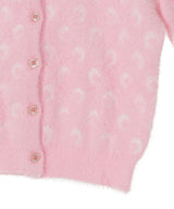 Fluffy Moon Jacquard Knit Ls Cardigan