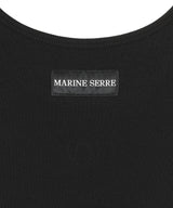 Moon Logo Ribbed Jersey Long Dress-Marine Serre-Forget-me-nots Online Store
