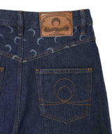 Midnight Blue Denim Shorts-Marine Serre-Forget-me-nots Online Store