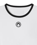 Moon Logo Bicolor Ribbed Jersey Baby Fit T-Shirt
