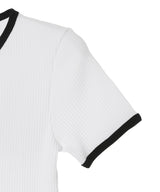Moon Logo Bicolor Ribbed Jersey Baby Fit T-Shirt