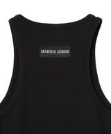 Moon Logo Ribbed Jersey Tank Top-Marine Serre-Forget-me-nots Online Store