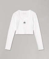 Moon Logo Jersey Ls Roundneck Top-Marine Serre-Forget-me-nots Online Store