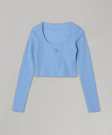 Moon Logo Jersey Ls Roundneck Top-Marine Serre-Forget-me-nots Online Store