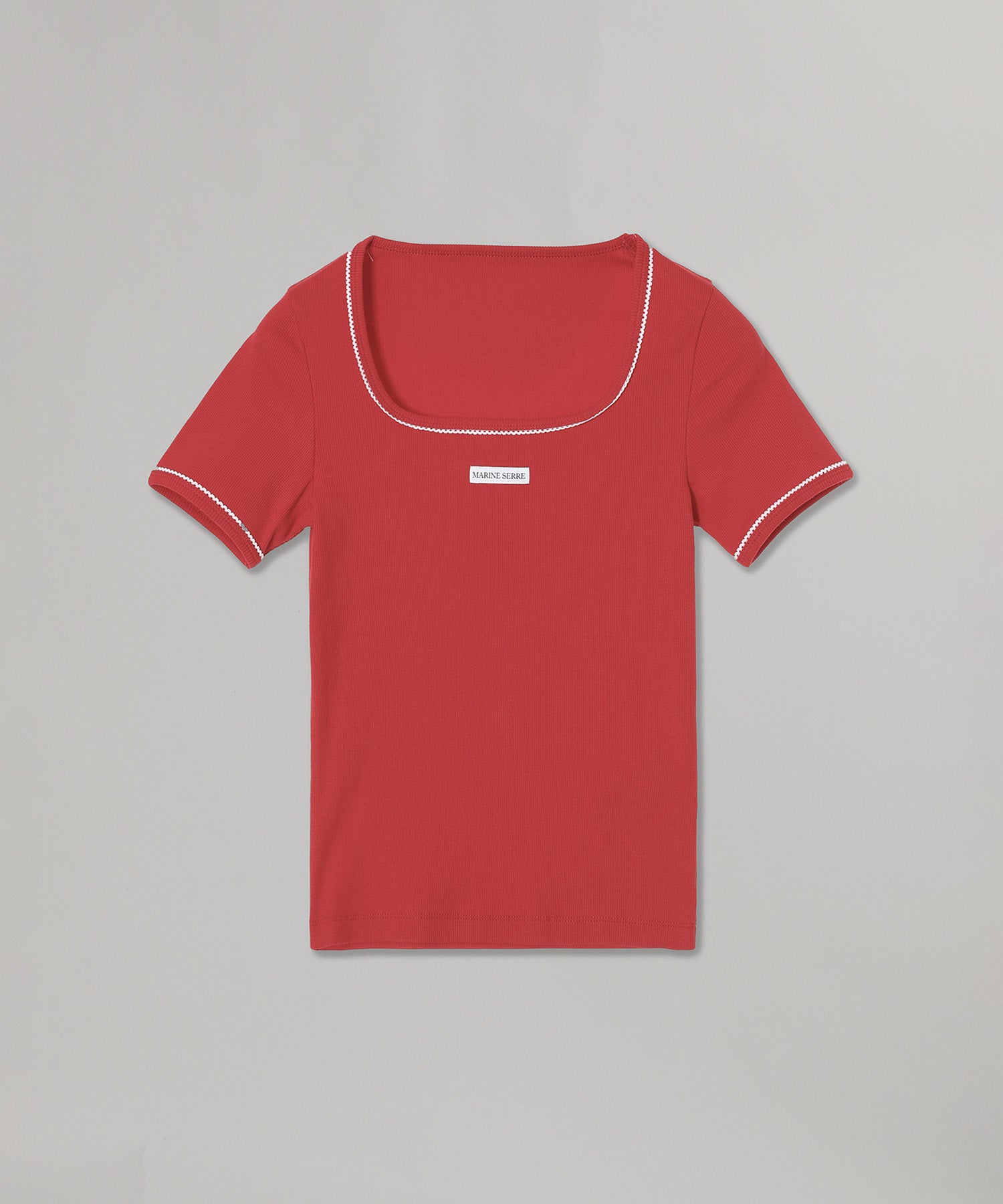 Cute 70S Ss Squareneck T-Shirt｜マリーン セル(Marine Serre