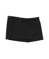 Wrap-Over Waist Mini Skirt-OPEN YY-Forget-me-nots Online Store