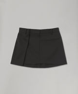 Wrap-Over Waist Mini Skirt-OPEN YY-Forget-me-nots Online Store