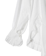 Ruffle Trim Blouse-OPEN YY-Forget-me-nots Online Store