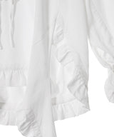 Ruffle Trim Blouse-OPEN YY-Forget-me-nots Online Store