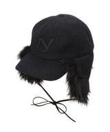 Faux Fur Earflap Cap-OPEN YY-Forget-me-nots Online Store