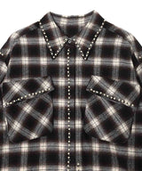 Beaded Pocket Shirt-OPEN YY-Forget-me-nots Online Store
