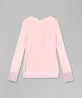 Layered Henley Lounge Tee-OPEN YY-Forget-me-nots Online Store