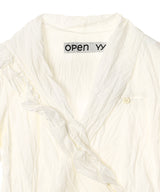 Unbalanced Ruffle Blouse-OPEN YY-Forget-me-nots Online Store